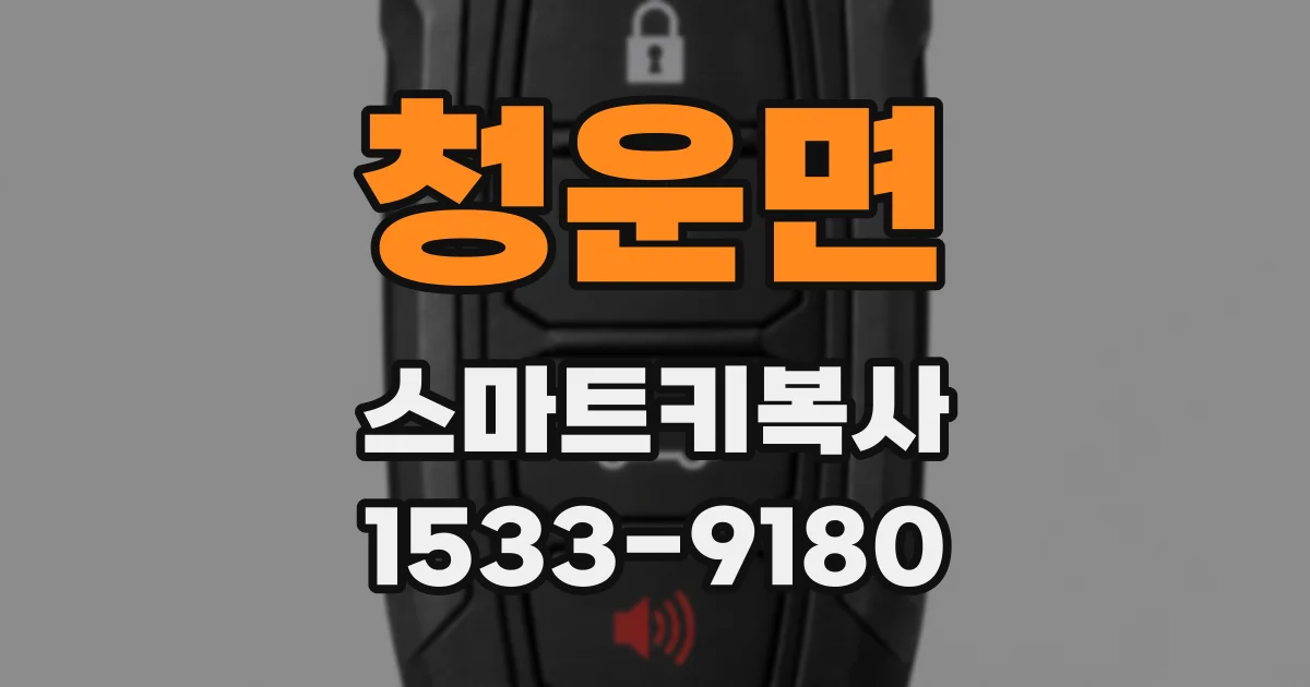 청운면 스마트키복사
