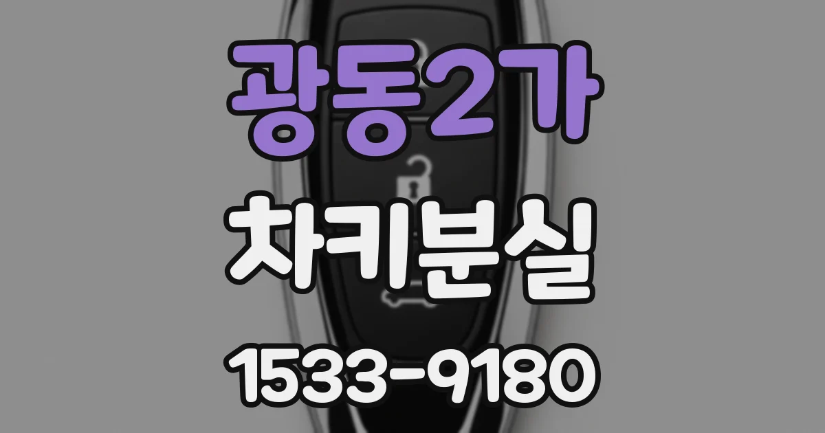 광동2가 차키분실