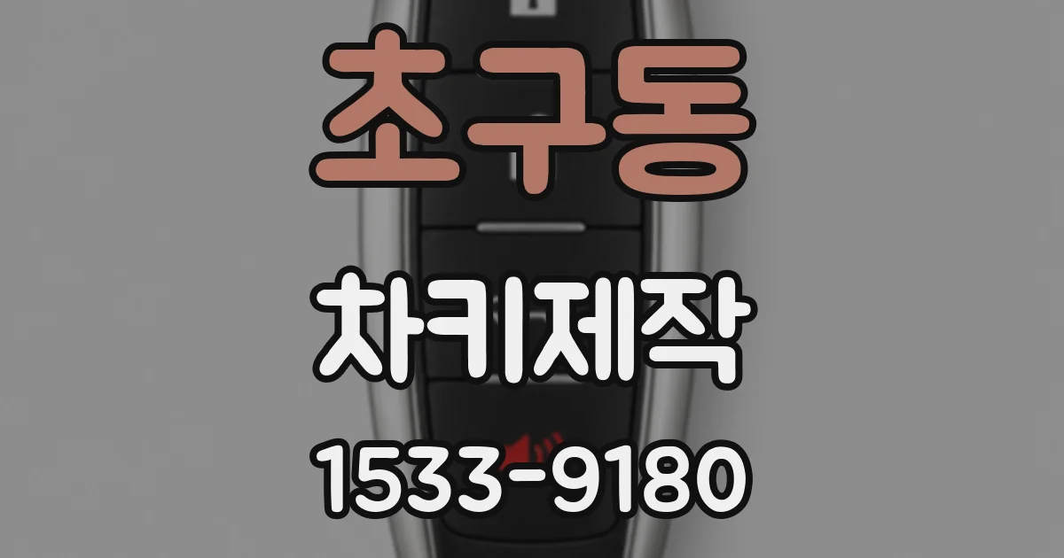 초구동 차키제작