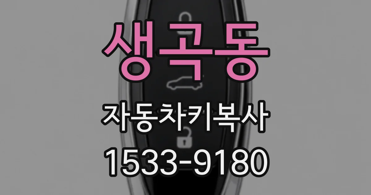 생곡동 자동차키복사