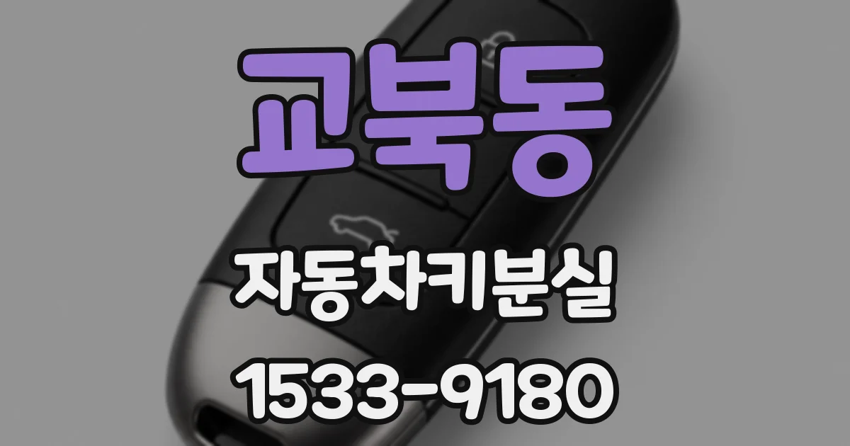 교북동 자동차키분실