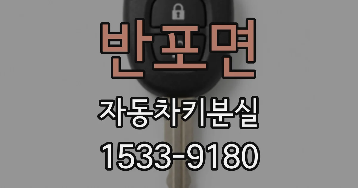 반포면 자동차키분실