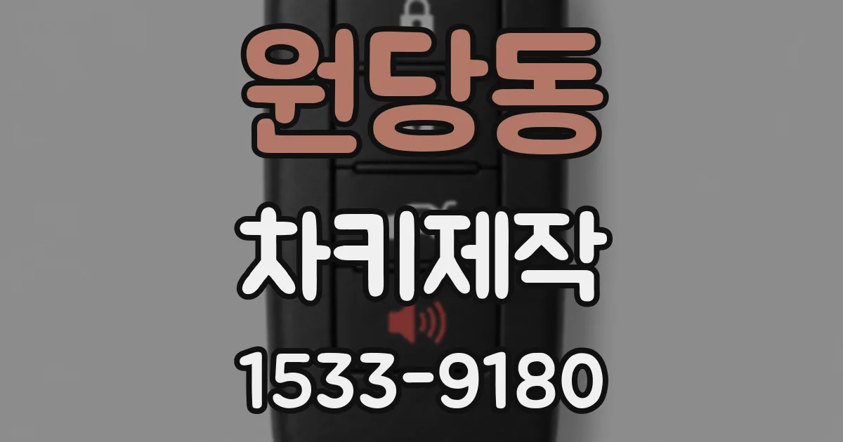 원당동 차키제작