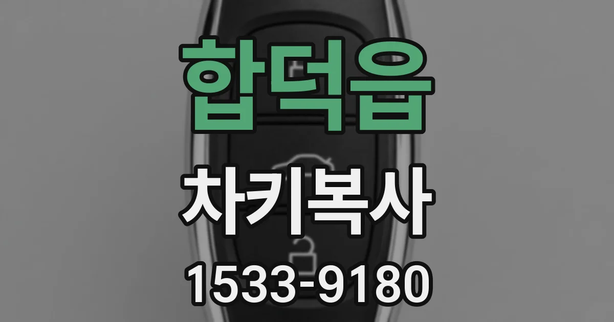 합덕읍 차키복사
