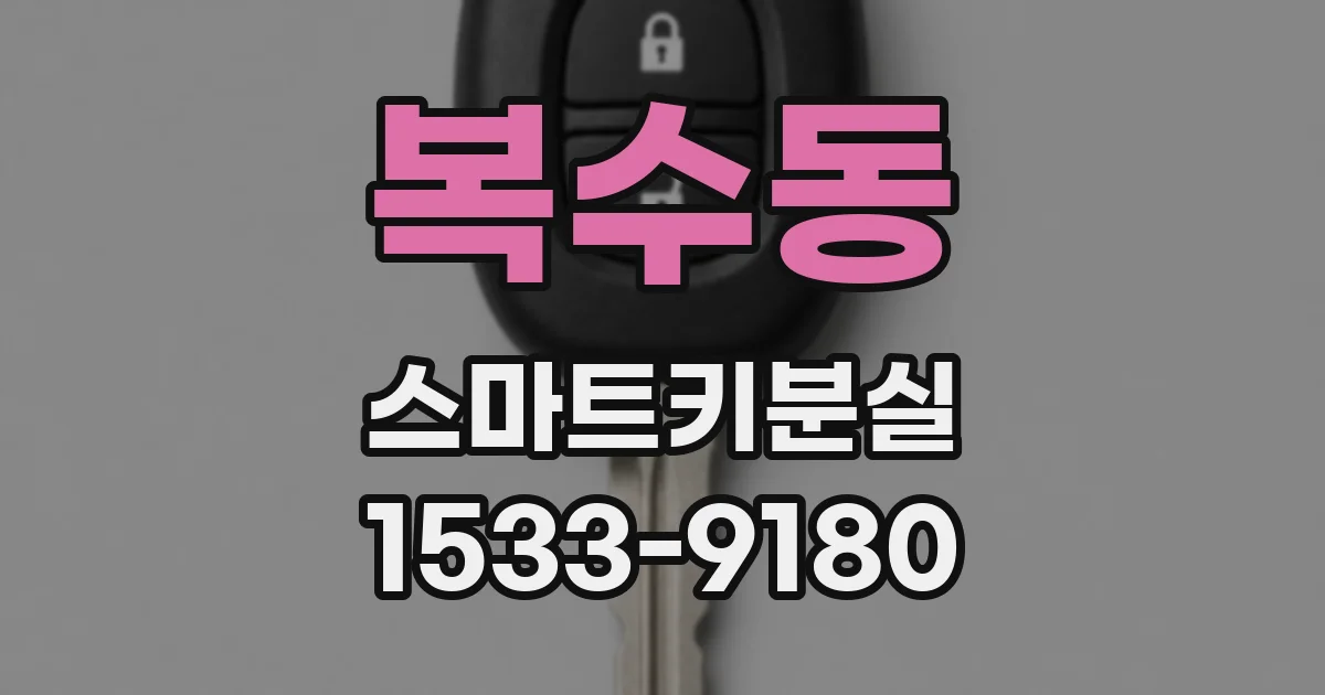 복수동 스마트키분실