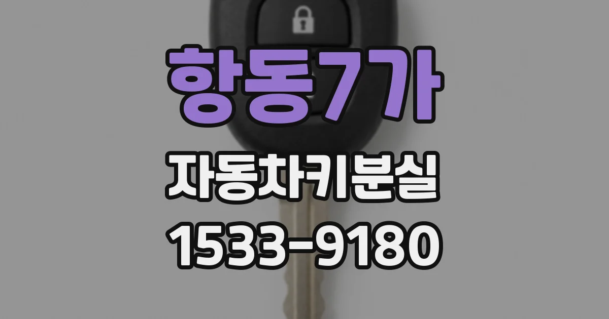항동7가 자동차키분실