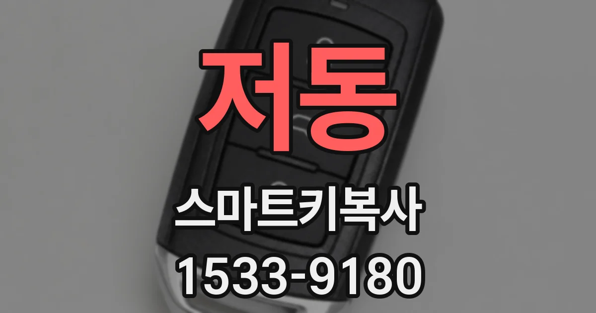 저동 스마트키복사