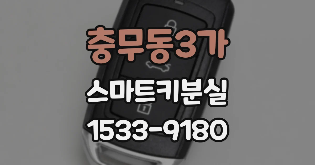 충무동3가 스마트키분실