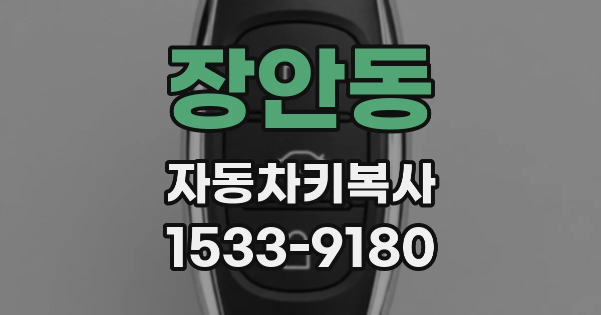 장안동 자동차키복사