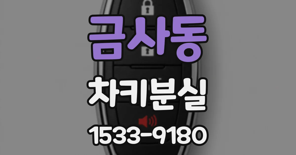 금사동 차키분실