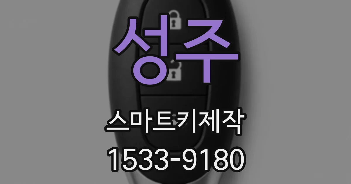 성주 스마트키제작
