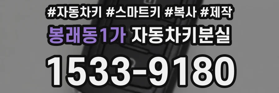 봉래동1가 자동차키분실