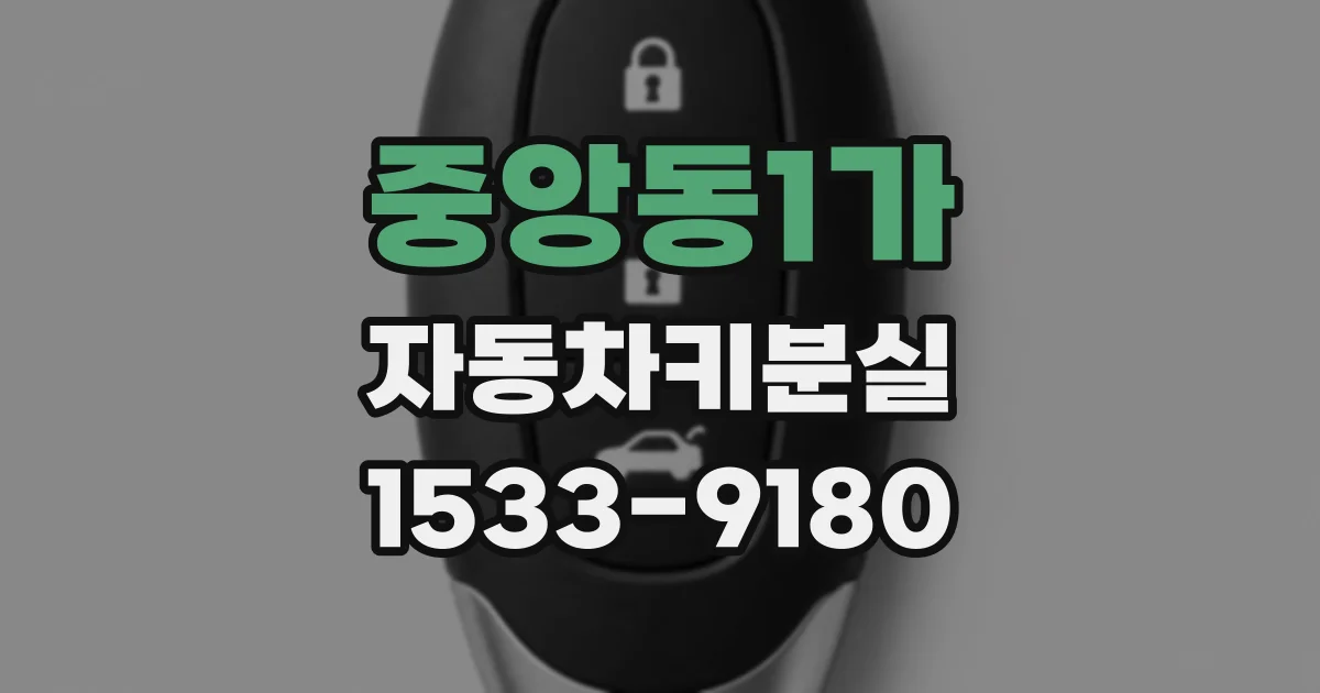 중앙동1가 자동차키분실