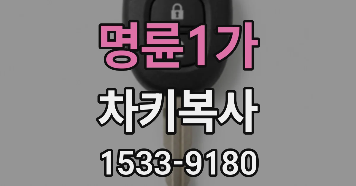 명륜1가 차키복사