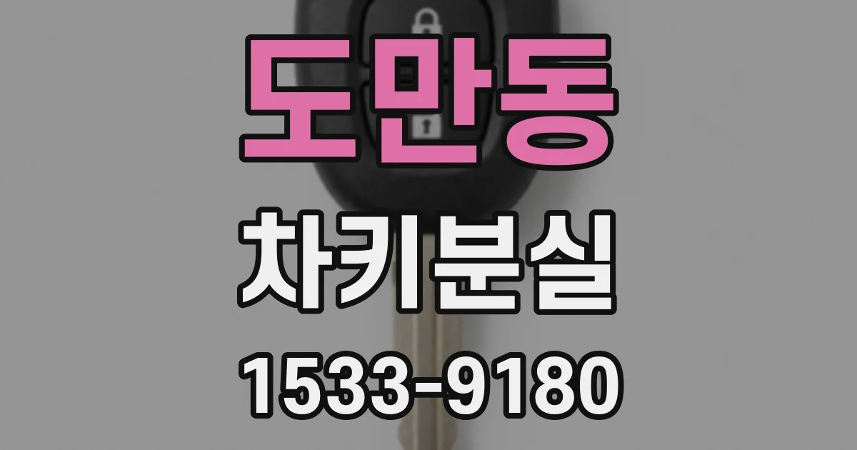 도만동 차키분실