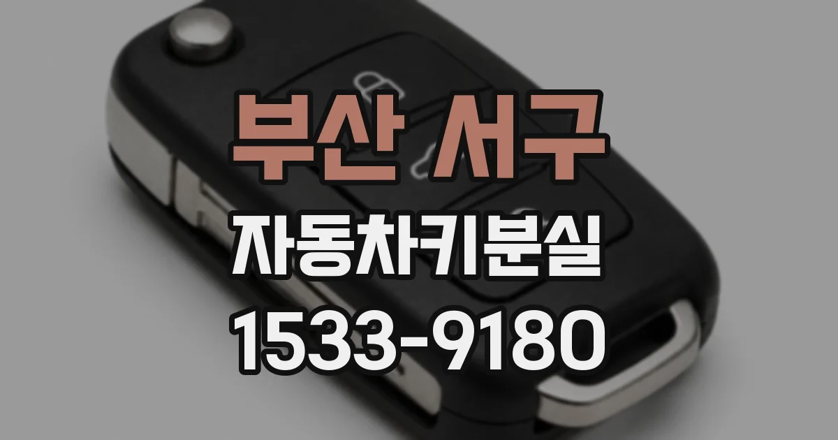 부산 서구 자동차키분실