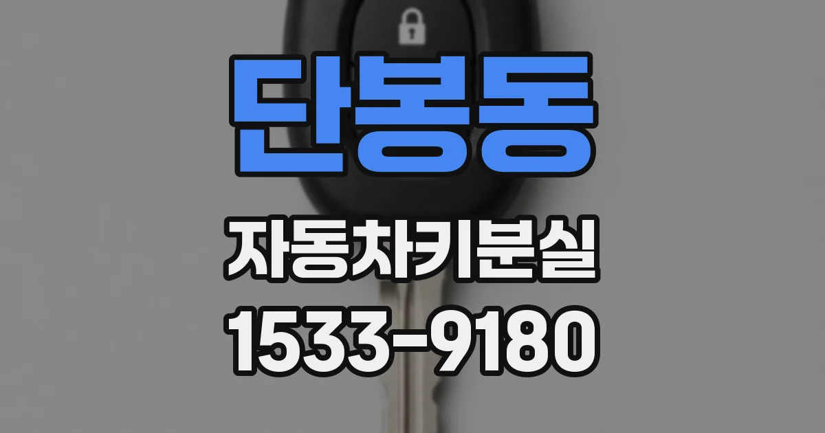 단봉동 자동차키분실