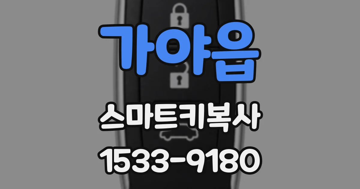 가야읍 스마트키복사