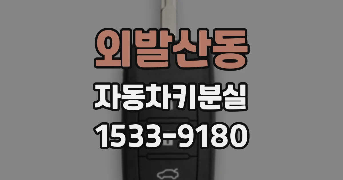 외발산동 자동차키분실