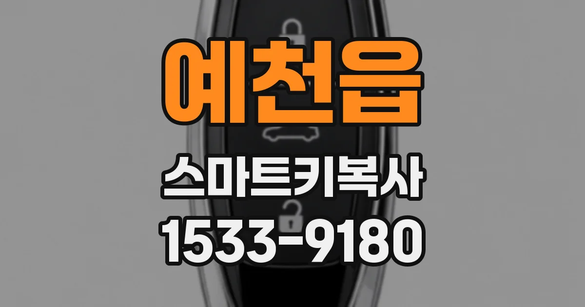 예천읍 스마트키복사