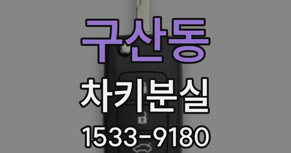 구산동 차키분실
