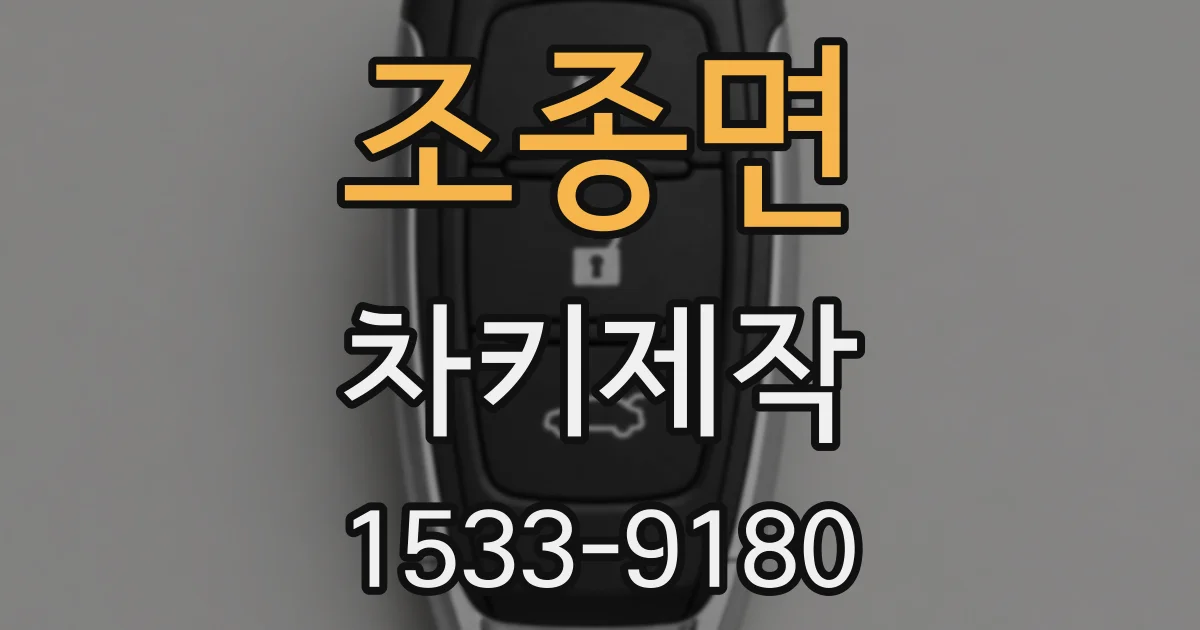 조종면 차키제작