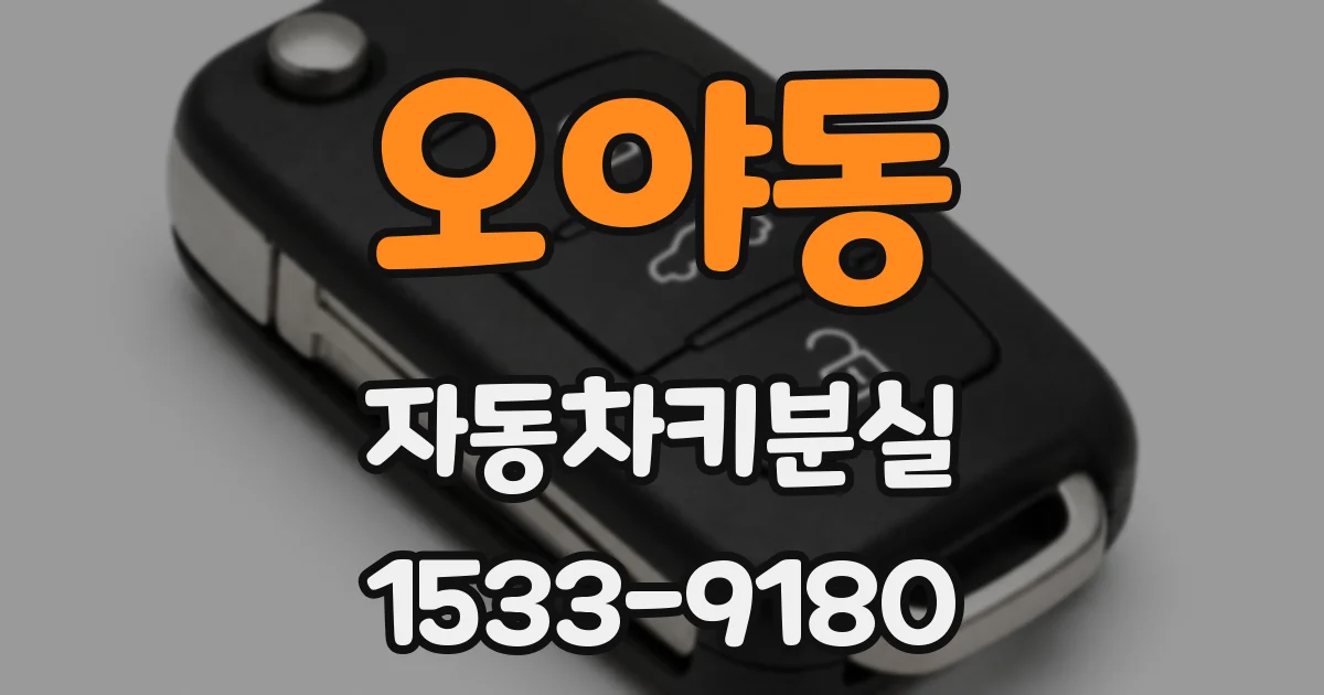 오야동 자동차키분실