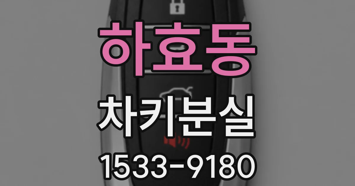 하효동 차키분실