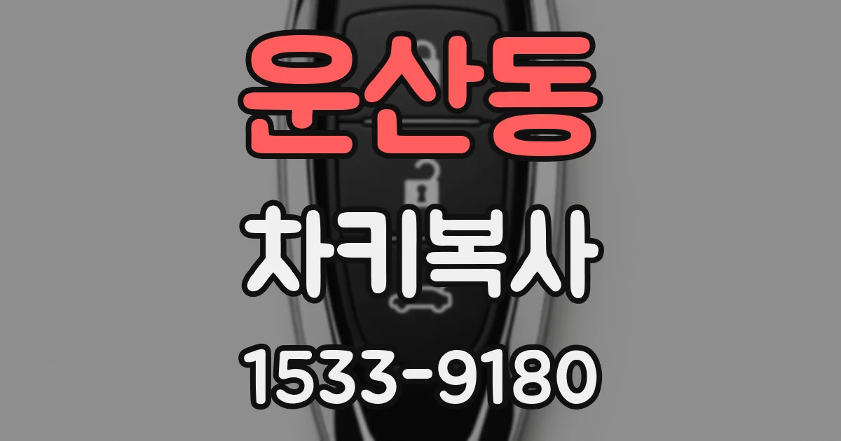 운산동 차키복사
