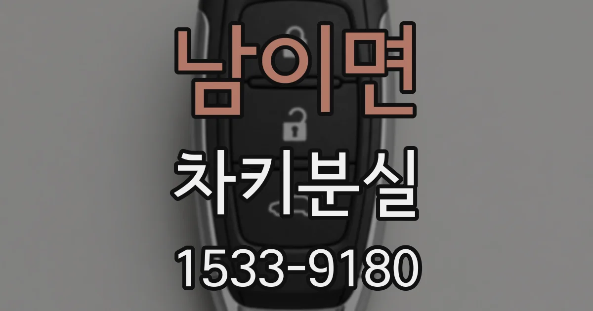 남이면 차키분실