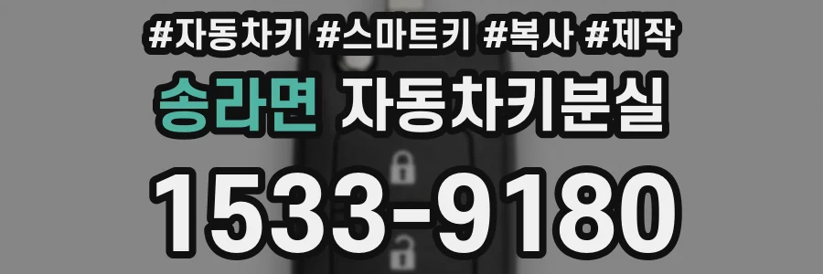 송라면 자동차키분실