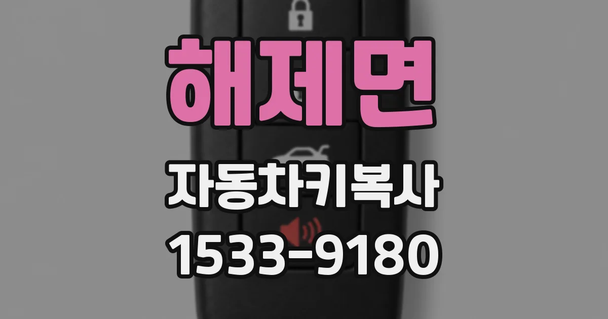 해제면 자동차키복사