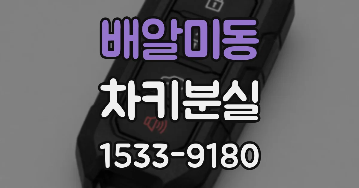 배알미동 차키분실