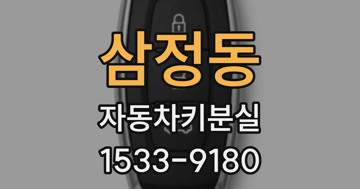삼정동 자동차키분실
