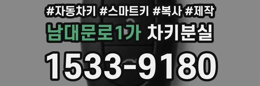 남대문로1가 차키분실