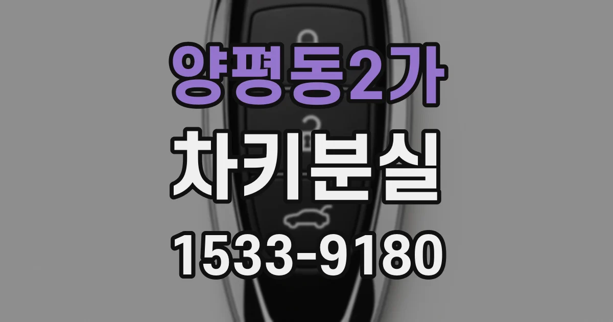 양평동2가 차키분실