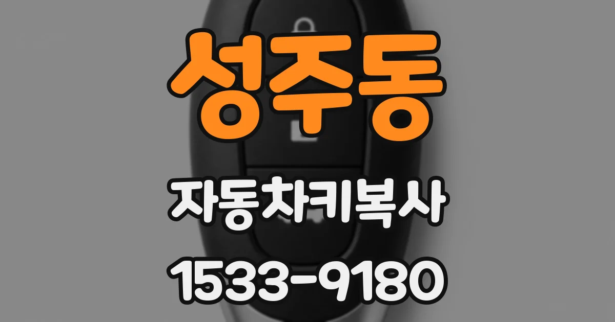 성주동 자동차키복사