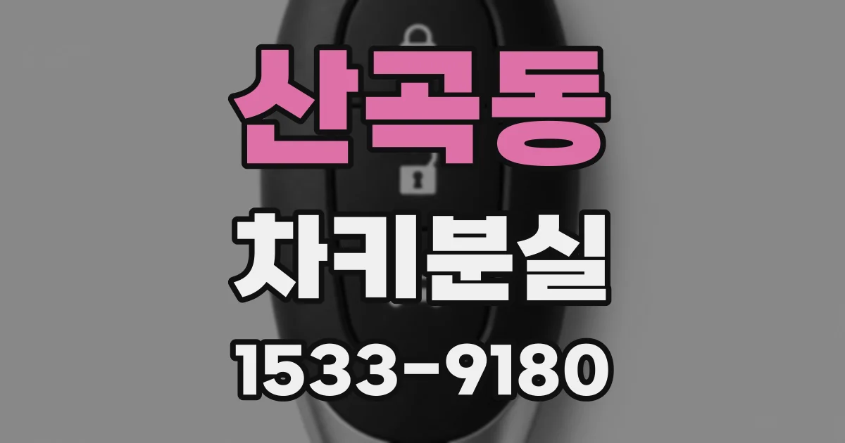 산곡동 차키분실