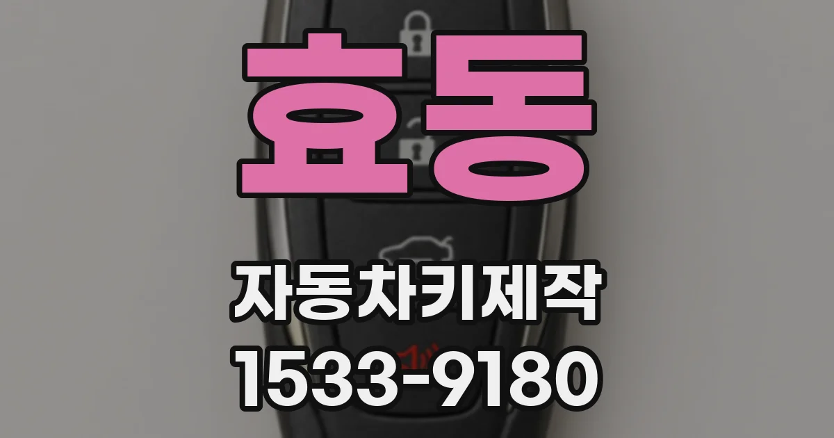 효동 자동차키제작
