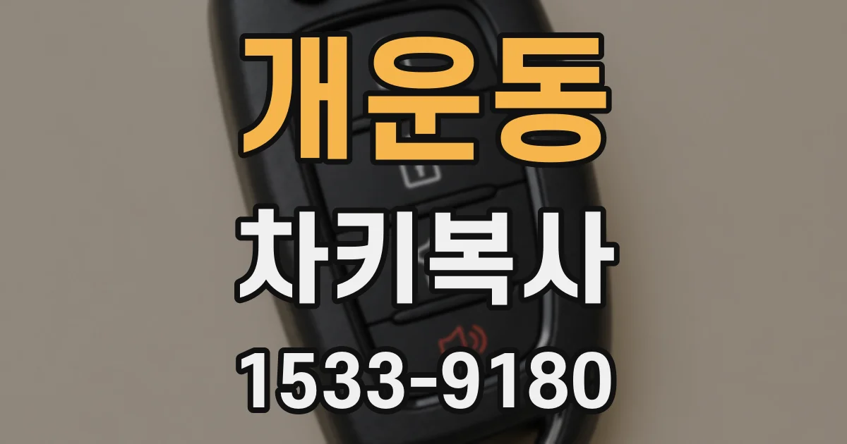 개운동 차키복사