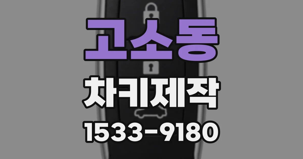 고소동 차키제작