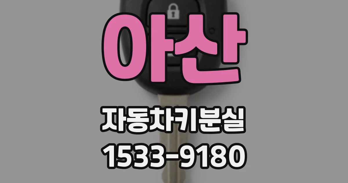 아산 자동차키분실