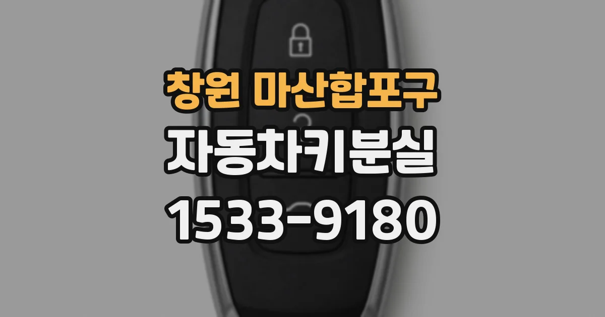 창원 마산합포구 자동차키분실
