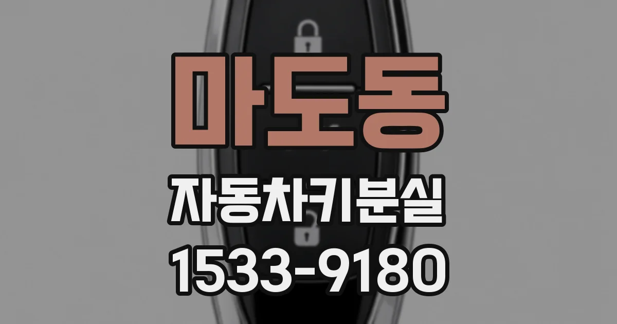 마도동 자동차키분실