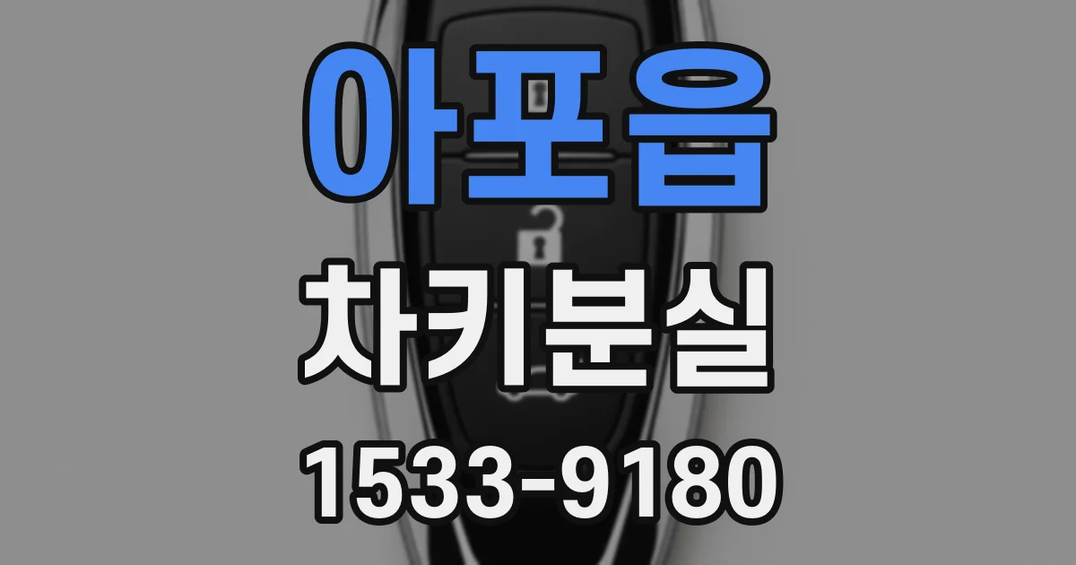 아포읍 차키분실