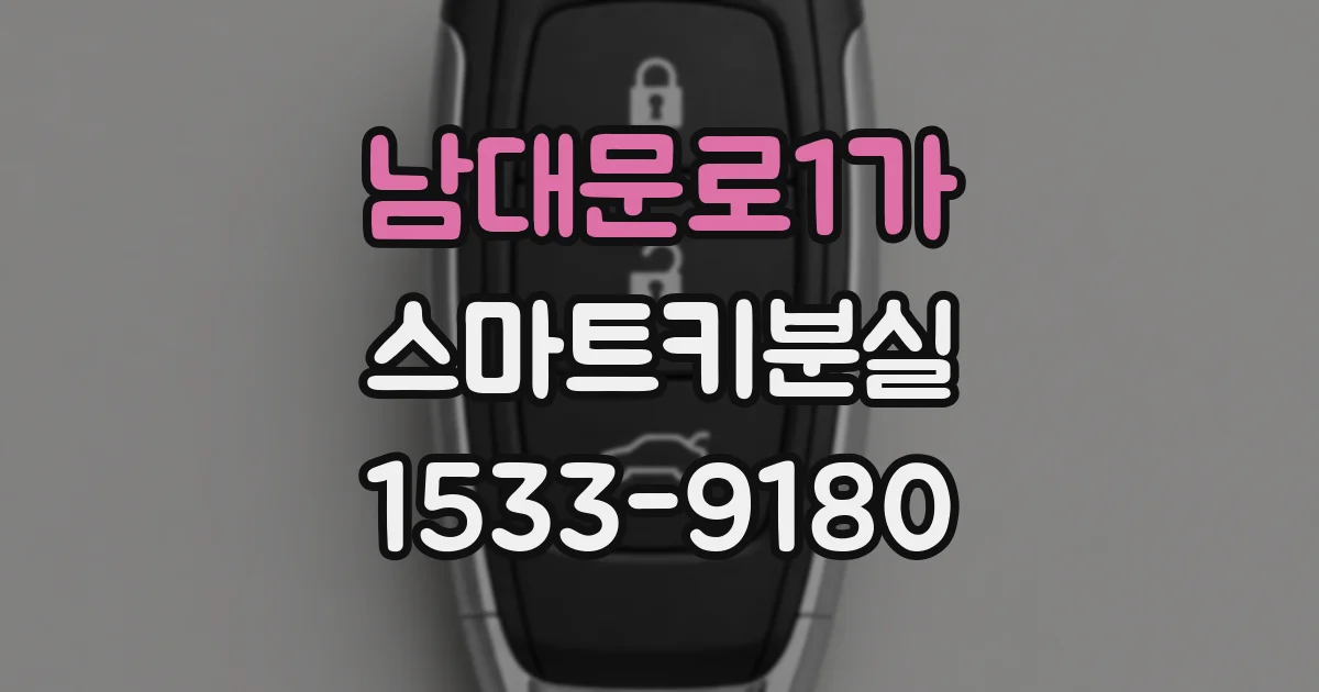 남대문로1가 스마트키분실
