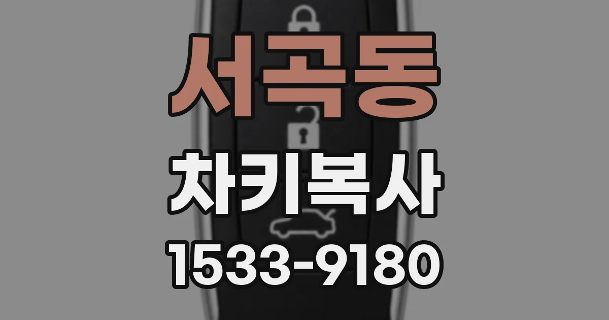 서곡동 차키복사
