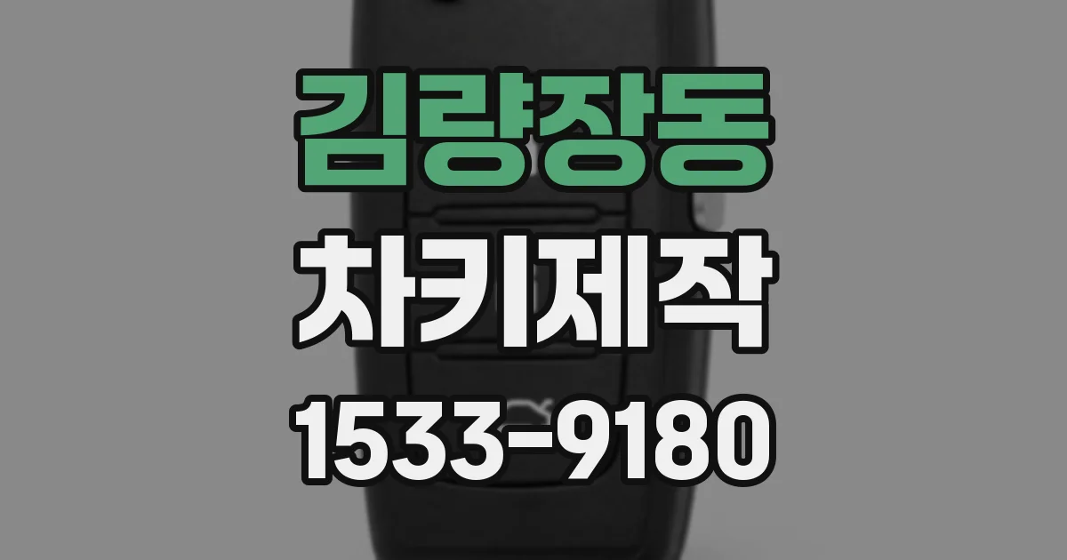 김량장동 차키제작
