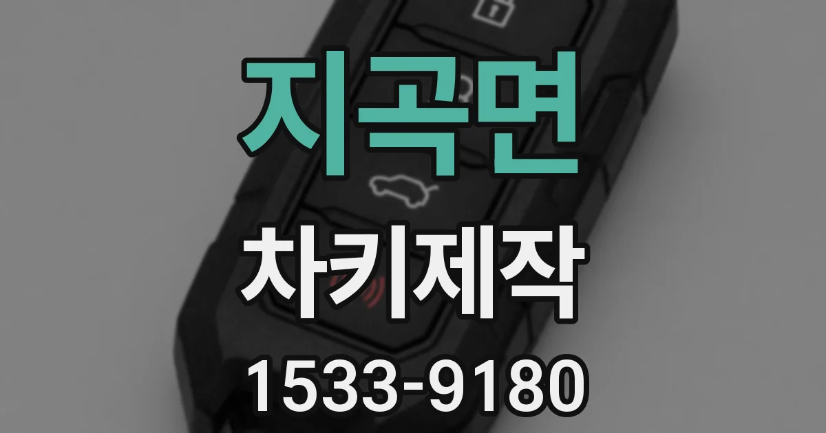 지곡면 차키제작