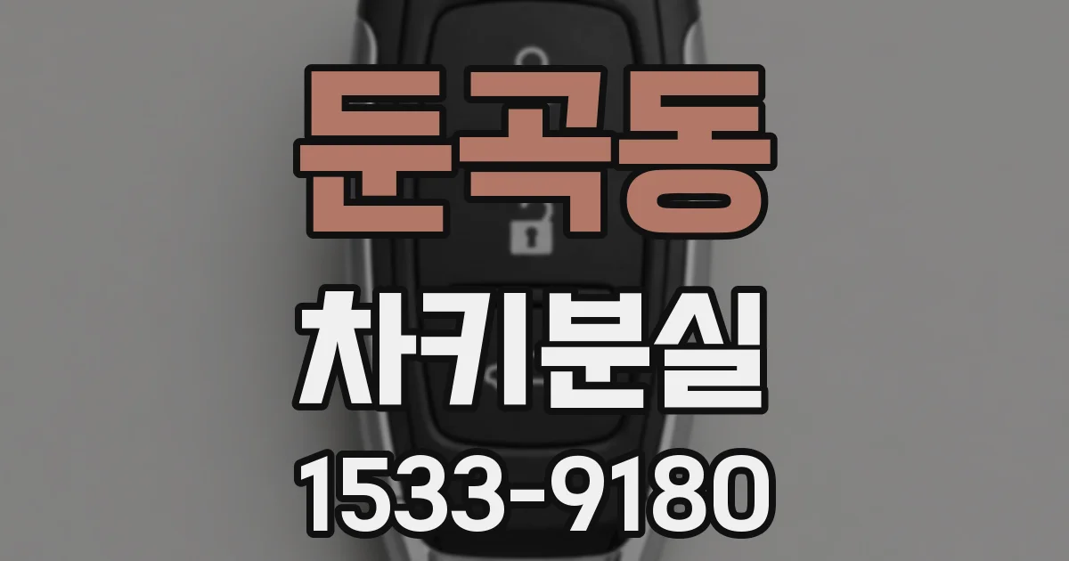둔곡동 차키분실